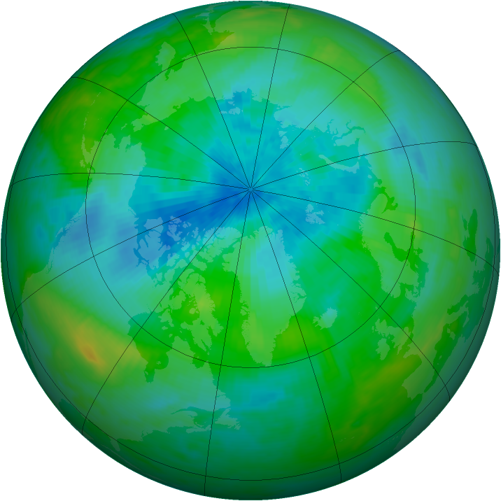 Arctic ozone map for 11 September 1989